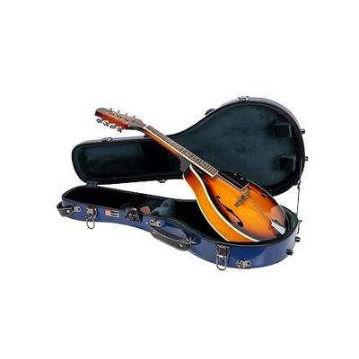 Crossrock A-Style Mandolin Case for 11" Wide Body | Fits Gibson A-50 & Similar | Fiberglass Hardshell with TSA Lock, Backpack Straps & Accessory Compartment - Navy Blue (CRF2020MANVBL)