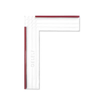 Paper Positioning Tool - Gel Plate Printing Placement Tool Paper Alignment Layering for Gel Printing Printmaking Card Making Supplies, L Square Ruler (Red, Small: 15 x 20 cm(6 x 8 in))