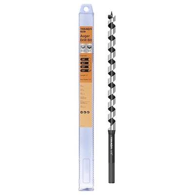 1/2 Inch x 12 Inch Auger Drill Bit, Long Auger Drill Bit for Wood, Hex Shank 3/8 Inch One Piece Wood Drill Bit, Smooth Drilling for Drywall, Plastic, Composite Materials