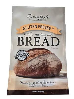 Glutenfreeee Gluten Free Rustic Multigrain Bread Mix, 16 Ounce - Whole Grain, Delicious, Vegan, Breakthrough Recipe, Artisan, Crispy Crust, Develops Real Dough, Moist Crumb, Easy, Celiac Friendly