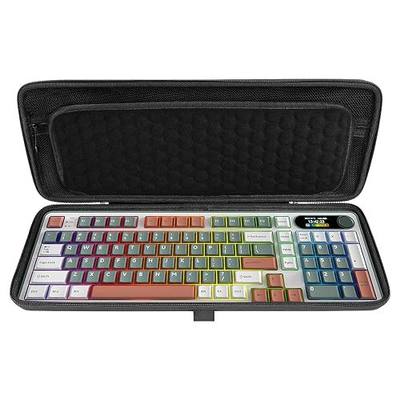 Linkidea Hard Travel Case for Compact 90%-96% Keyboard, Computer 100 Key Wireless/Wired Keyboard Carrying Protective Storage Box Bag, Compatible with RK Royal KLUDGE S98, Aula F99 Pro