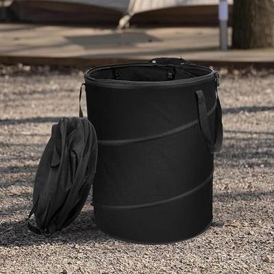 Pop Up Camping Trash Can | Collapsible 24 Gallons Garbage with Lid and Gloves, Durable & Reusable, Multi-Scene For Camping, Yard, Lawn, Beach