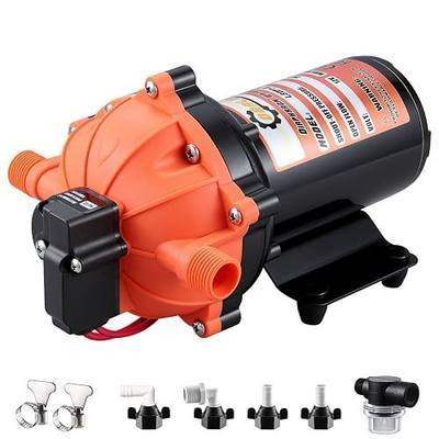 12V RV Fresh Water Pump – 7.0 GPM 75 PSI Self-Priming Diaphragm Pump with Pressure Switch & Filter | Quiet 5-Chamber Design for RV, Boat, Yacht, Garden Irrigation & Camper