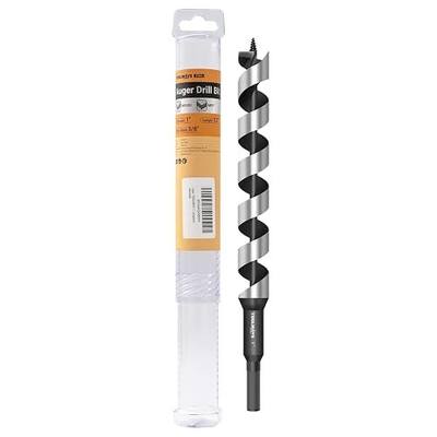 1 Inch x 12 Inch Auger Drill Bit, Long Auger Drill Bit for Wood, Hex Shank 3/8 Inch One Piece Wood Drill Bit, Smooth Drilling for Drywall, Plastic, Composite Materials