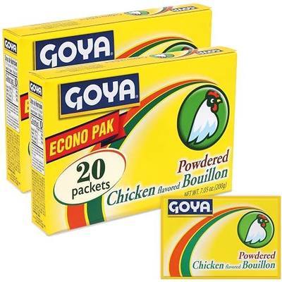 Goya Chicken Bouillon Powder Packets, 7.05 oz (2-Pack), Instant Broth and Seasoning for Soups, Stews, Rice, and Gravy, Bold, Latin-Inspired Flavor