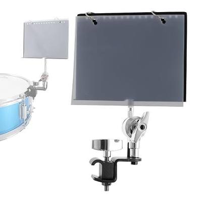 RANMING Drum Set Mounting Clamp Drum Hoop Mount Music Stand Clamp for Snare Drums and Toms Drum Set Clamp with Straight-Shaped Sheet Music Arm ,Drum Set Extension Mount for Percussion Instruments