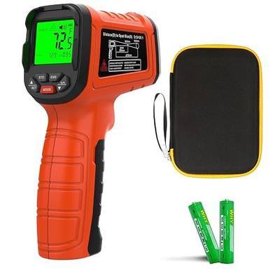 -58°F to 2732°F Infrared Thermometer Gun, Industrial 50:1 Ratio | Built for Kilns, Furnaces & Metal Processing • 13-Point Laser Guidance • MIN/MAX/AVG/DIF Analysis