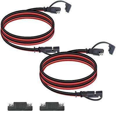 BFXM 16AWG 6FT SAE to SAE Battery Charger Cable | Terminal Quick Disconnect Harness, 2 Pin Connectors Extension Cables Cord for Car, Motorcycle, Solar Panel