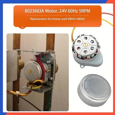 802360JA Motor 24V 5/6RPM | Work well with V8043/8044 Honey-well Zone Valve-2Pack