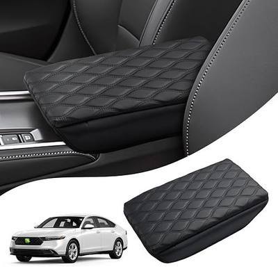 Autorder Center Console Cover for 2023-2025 2026 Honda Accord Accessories Armrest Cushion Cover Nappa Leather Middle Console Covers Accord Console Cushion Pad Anti-Scratch