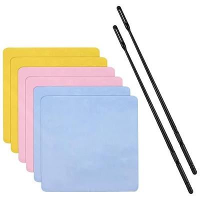 Flute Cleaning Kit - 2 Rods, 6 Cloths, Swabs & Polishing Cloths (Pink, Yellow, Blue, 20x20cm)