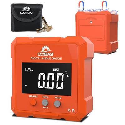 Digital Angle Finder, Digital Level Angle Gauge with Backlight & Magnetic Base Compact Digital Protractor Angle Measuring Tool Inclinometer for Woodworking Construction Table Saw Gift for Men