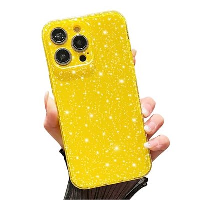 FABSPARK Case for iPhone 13,Super Cute Vibrant Neon Glitter Shiny Bling Sparkly Glossy Girly Case,Shockproof Slim Camera Protection for iPhone 13 6.1 Inch,Mint Green