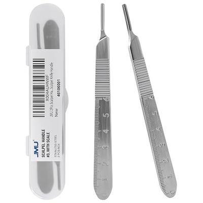 JMU 2 Pcs Scalpel Handle No 3, Stainless Steel Dermaplane Handle | for Blades No. 10 10R 11 12 13 14 15 15A and 15C