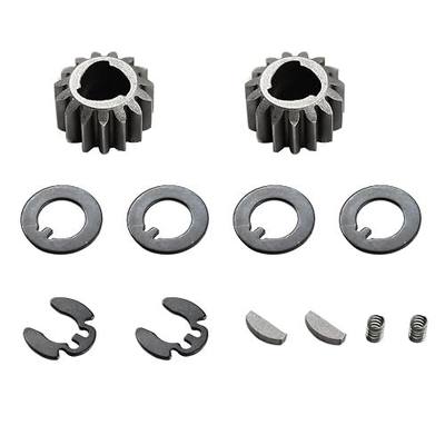 Pinion Gear Kit 105-3040 Recycler Rear Wheel Gear Kit for Toro 22 Recycler Lawn Mower, 105-3040 Pinion Gear, 105-6840 Thrust Washer, 65-2720 Ring Clip, 39-9650 Compression Spring, 612066 Key