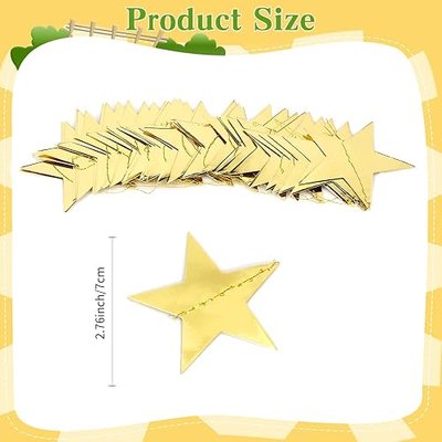 Star Garland, Glitter Gold Star Garland Banner, 66Feet Double Side Star Hanging Bunting Banner Backdrop Little Star Paper Hanging Decor for Valentines Day Graduation Birthday Wedding Party Decorations