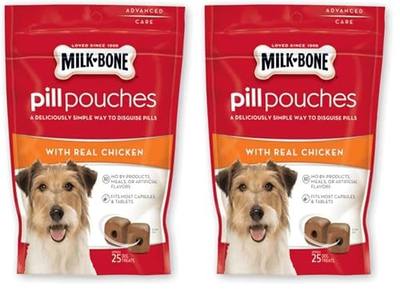 Milk-Bone Pill Pouches with Real Chicken 6oz, Single Pack (Pack of 2)