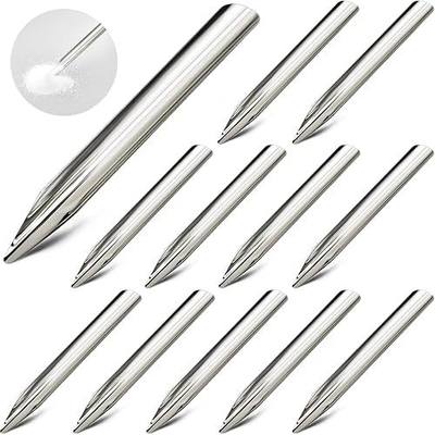 Zonon 12 Pcs 6 Inch Lab Spatula Stainless Steel Micro Lab Scoop Spatula Metal Bead Scoop with Rounded Pointed Ends Laboratory Sampling Curved Spoon for Mixing Powders Pastes Transferring Tool