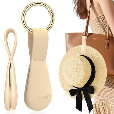 Fikoksol Magnetic Hat Clip for Travel on Bag, Silicone Hat Holder for Tote Beach Bag, Hand Free Strong Magnet Purse Hook Cowboy Hat Hanger Carrier for Travel Vacation Essentials Accessories