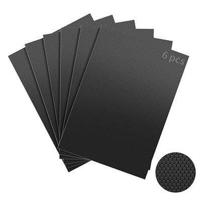 Aobrill Rubber Grip Tape, 6 Pcs Strong Adhesive Non-Slip Tape, Enhanced Cuttable, Heat Resistant, Customizable with Grip for Handles and Contact Surfaces (Black, 6In x 9 In)