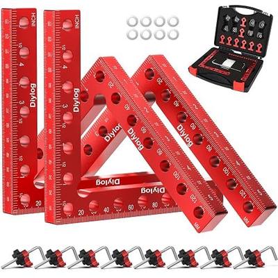 Corner Clamp for Woodworking, 90 Degree Corner Clamp, 4 Pack 5.5"x 5.5" Aluminum Alloy Right Angle Woodworking Tools, Positioning Squares for Picture Frame, Box, Cabinets, Drawers