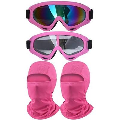 2Pcs Motorcycle Goggles with 2Pcs Balaclavas, Dirt Bike ATV Motocross Riding Racing Ski Goggle Safety Glasses
