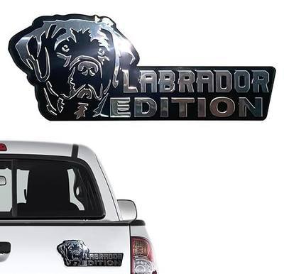 Dog Edition 3D Car Badge, Laser Cutting Metal Emblem, Cute Dogs Decals (Labrador)