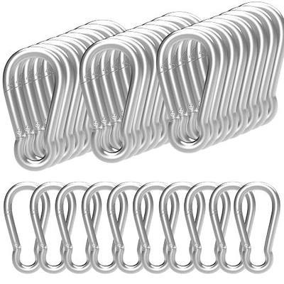 36PCS 4IN M10 Silver Heavy Duty Galvanized Steel Spring Snap Hook | Polished Edge Prevents Scratches to Ropes & Straps,Rated for 770 Lbs for keys,Swings,Camping,Fishing,Hiking & Outdoor Trips