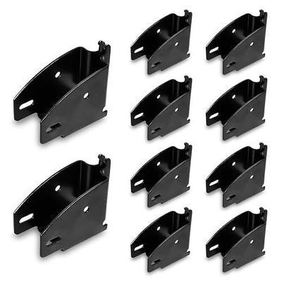 ANLULOAD E Track Wood Beam Socket, Fit with 2x4 & 2x6,WLL:1,500Lbs.10Packs | E Track End Sockets-Cargo Storage Lumber Bracket,Black Electrophoresis