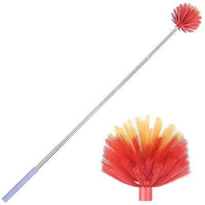 Cobweb Duster with Extension Pole, 59" Adjustable Spider Web Brush | Washable Duster with Medium-Stiff Bristles for Ceiling Fan, High Ceilings, Blinds, Furniture, Kitchen, and Home Cleaning