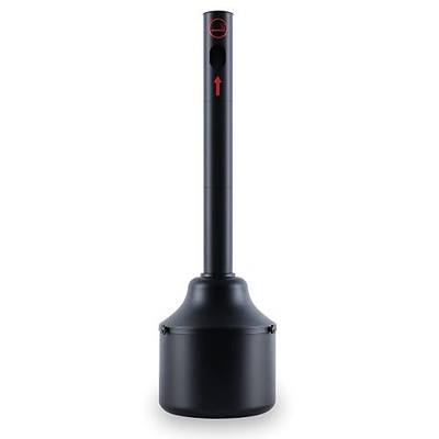 Anfrere Outpost Site Saver Cigarette Butt Receptacle, Cigarette Butt Collector Receptacle Disposal Outdoor Heavy Duty & Anti-Tip, SPCC Steel Plate Ashtray for Outside Patio, 14 Liter Capacity, Black