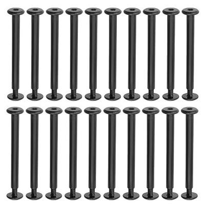 20 Sets M3 x 40mm Binding Post Screws,Hex Drive Rivet Socket,Black | Binding Bolts Fastener Bolts Cap Nuts,304 Stainless Steel,with an Allen Wrench,Fix or Fasten Furniture,Wood,Chairs,Tables