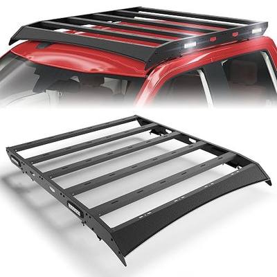 Roof Rack for 2009-2014 F-150 SuperCrew | 4 Side Lights, Built for Camping Gear, Overland Adventures, Extra Cargo Capacity, Drill-On, 300LBS Capacity