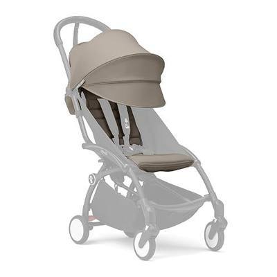 Stokke YOYO 6+ Color Pack, Sun Protection for YOYO3 Stroller, Taupe | Textiles Only - Seat Pad, Extendable Canopy, & Zipped Back Pocket, Compatible with YOYO3 Frame, Sun Protection for Stroller