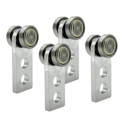 2 Wheel Trolley Assembly Rollers (4 PCS) | Fits 1‑5/8"+ Strut Channels, 800 LBS Load Capacity, Chrome-Plated Anti-Corrosion, Indoor & Outdoor Use for Garages Factories