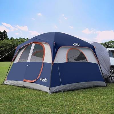 UNP SUV Tents for Camping 6 Person Car Camping Tailgate Tent for Outdoor | Easy Set Up with Rainfly Double Layer Waterproof Family SUV Cabin Tent 10'X9'X78in(H)