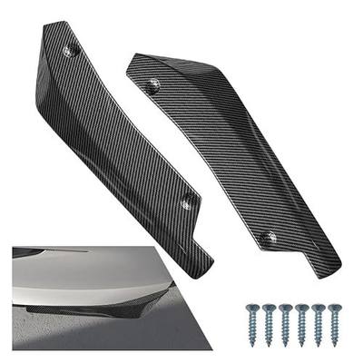 LAINLOY Universal Car Rear Bumper Lip Splitter Canard Diffuser, CarbonFiber | 2PCS Side Fin Fenders Skirt Protector Exterior Decoration Trim for Car