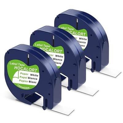 3 Pack Paper Label Refills Replacement for Dymo Letratag Refills 91200/91330 White Paper Tape 1/2 X 13, Compatible with Dymo Label Maker Refills, Work for Letra Tag LT100H LT100T QX50