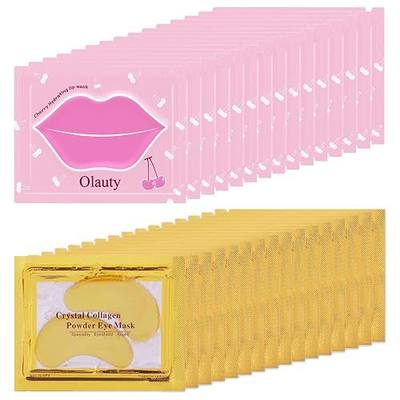 30 Pairs Lip Mask & Eye Mask, Chapstick Bulk, Hangover Kit, Lip Balm Bulk, Lip Gloss Bulk, Bridesmaid Gifts, Eye Patches for Puffy Eyes and Dark Circles, Eye Masks for Dark Circles and Puffiness