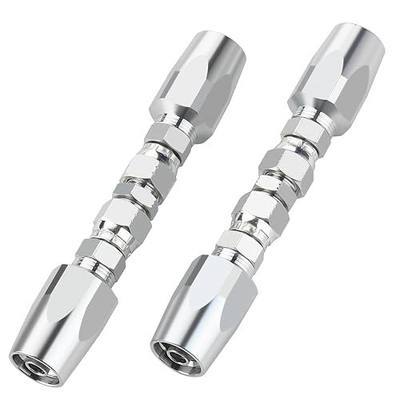2PCS 3/8'' Reusable Hydraulic Fittings, Size #06 Single Wire Hydraulic Hose Repair Kit