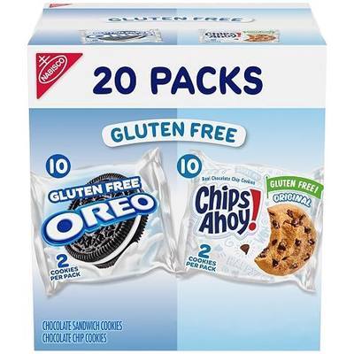 OREO Sandwich Cookies & CHIPS AHOY! Chocolate Chip Cookies Gluten Free Variety Pack, 20 Snack Packs
