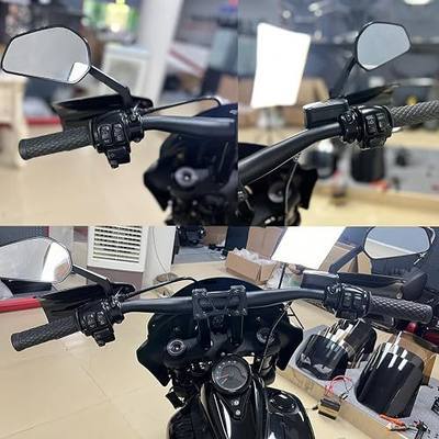 CNC Brake Clutch Perch Clamps Half Clamp (Black) | Compatible with Harley Sportster, Softail, Dyna, Touring, Road Glide, Street Glide
