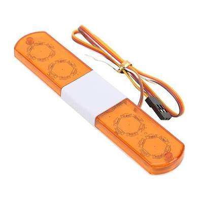 1/10 RC Car Simulation Police Lights Multi-Function Flash LED Lamp Nine Flashing Light Modes for 1/8 Crawler Off Road Rally Truck Cars HSP Traxxas Tamiya RC4WD Axial Arrma (Yellow 115mm)