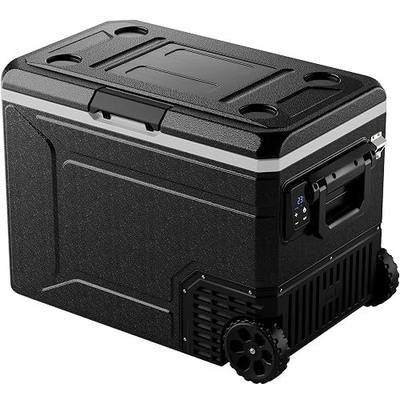 EKOJUCE 12V Refrigerator, 85 Quart Electric Cooler, 12V/24V DC 100~240V AC, 12v cooler -4℉~68℉, Portable Freezer with Wheels for Truck, RV, Camping,Travel