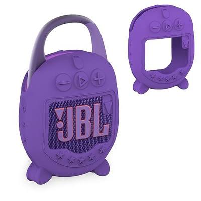 Silicone Cover Case for JBL Clip 5 Portable Bluetooth Speaker | Protective Soft Skin for JBL Clip 5 Speaker Holder Accessories, Shockproof and Anti-Scratch Cover (Purple)