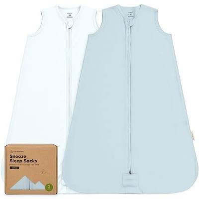 2-Pack Baby Sleep Sacks, Zipper Wearable Blanket,100% Cotton (Glacier, M) | Soft 100% Organic Cotton 0.5TOG, Lightweight Toddler Sleeping Sack 6-12 months, Easy to Wear Newborn Transition Swaddles Sack
