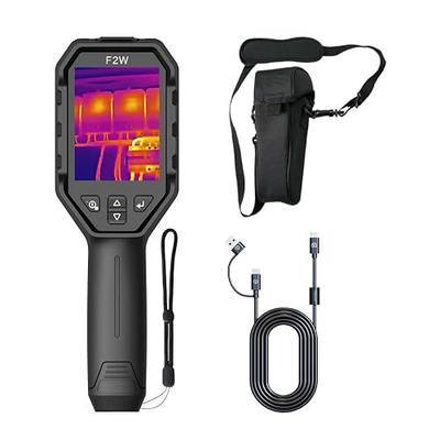 HSFTOOLS F2W Thermal Camera, 256x192 IR Resolution Thermal Imaging Camera | 640x480 Super Resolution, Intelligent Scene Detection, 3.2" Screen, 25Hz, -4°F-1022°F, App Image Transfer & PC Analysis, Case