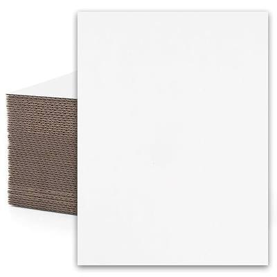 MBC MAT BOARD CENTER, 50 Pack 12x16 Corrugated Cardboard Sheets, 1/16 inch thick, Flat Cardboard Inserts for Mailing, Packaging & Shipping, Craft Card Board (White)
