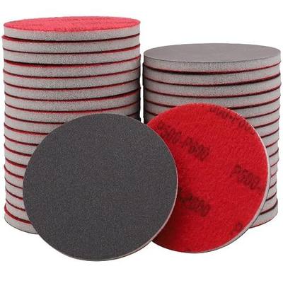 Shinboc 20 PCS 3 Inch Sanding Sponge Assortment, Hook and Loop Sanding Disc | 180-3000 Grit, Wet Dry Sandpaper, Washable and Reusable, Soft Sand Paper Pads for Wood Furniture Metal Automotive Paint