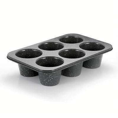 Stainless Steel Popover Pans - 6-Cavity Non-Stick Tray Mold for Baking, Jumbo Size for Premium Homemade Cupcakes, Muffins, Cheesecakes, Breads - Professional Grade for Bakery Kitchen Oven